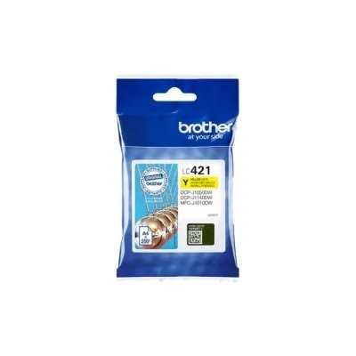 CARTUCCIA ORIGINALE BROTHER LC421Y LC-421Y GIALLO DCP-J1050DW J1140DW