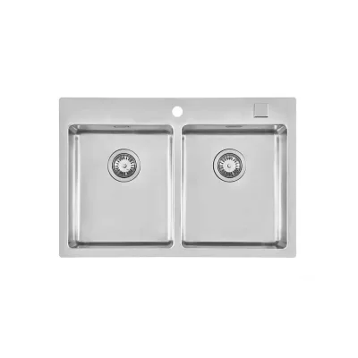 Foster Lavello due vasche 2269 050 finitura acciaio inox da 77x52 cm - IN PROMOZIONE FINO AL 30/06