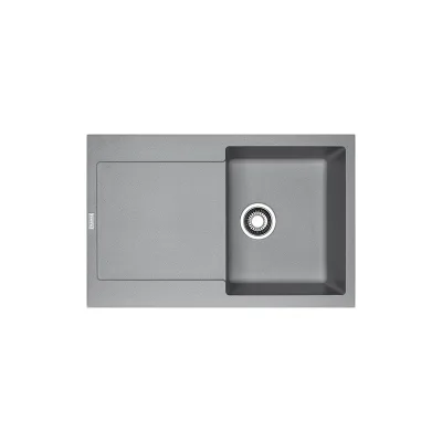 PRONTA CONSEGNA - Franke: Lavello una vasca con gocciolatoio Maris MRG 611 114.0066.566 finitura fragranite stone grey da 78x50 cm