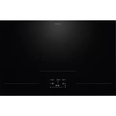 Miele Piano cottura a induzione Filotop/Appoggio KM 8684 FL in vetroceramica nero da 80 cm