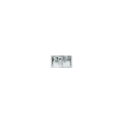 Alpes Lavello semifilo a due vasche F 589/2V1B con bacinella in acciaio inox da 89x51 cm