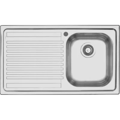 Barazza Lavello una vasca con gocciolatoio sx B_Fast 1LFS91S finitura acciaio inox satinato da 86x50 cm - IN PROMOZIONE FINO AL 6/07