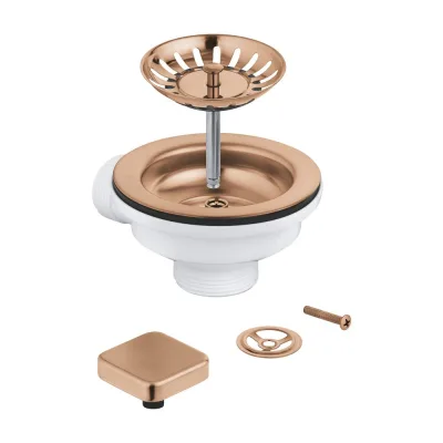 Grohe Set di scarico per lavelli a 1 vasca 40400DL0 finitura oro rosa spazzolato