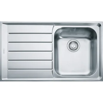 Franke: Lavello una vasca con gocciolatoio a sinistra Neptune NEX 611 101.0040.732 finitura inox satinato da 86x51 cm