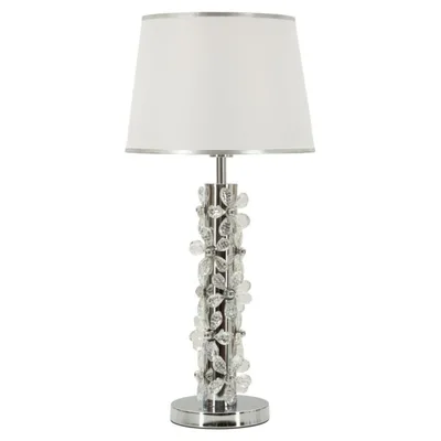 LAMPADA DA TAVOLO SILVER FLOWER CM Ø 35X74
