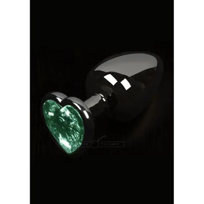 Plug anale Dolce Piccante Jewellery Small acciaio 7,5 cm gemma verde