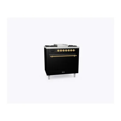Ilve Cucina P36N da incasso Nostalgie P36FDDQNSY forno pirolitico cieco e piano cottura 6 fuochi con fry top da 91.1 cm