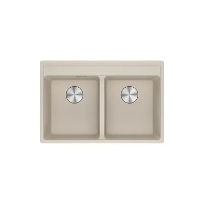 Franke: Lavello due vasche Vasche Sopratop Maris MRG 620-35-35 TL 114.0661.679 finitura fragranite sahara da 76x51 cm