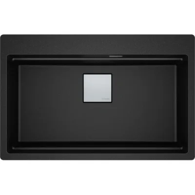 Franke: Lavello una vasca da Incasso KNG PRO 610-73 FTL 114.0751.850 finitura nero da 79 cm