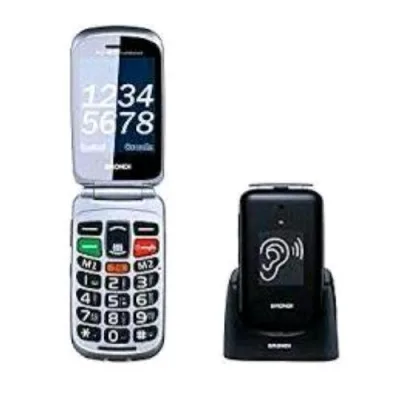 BRONDI AMICO SUPERVOICE DUAL SIM 2.8" EASY PHONE CLAMSHELL TASTI GRANDI TASTO SOS CONTROLLO REMOTO FOTOCAMERA TORCIA LED NERO SI