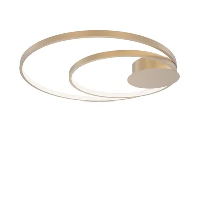 Plafoniera moderna in alluminio e silicone oro, 1 LED 40W, 61.5x20cm