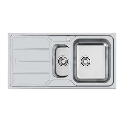 Foster Lavello una vasca con vaschetta e gocciolatoio a sinistra 5197 061 finitura acciaio inox da 97x50 cm - IN PROMOZIONE FINO AL 30/06