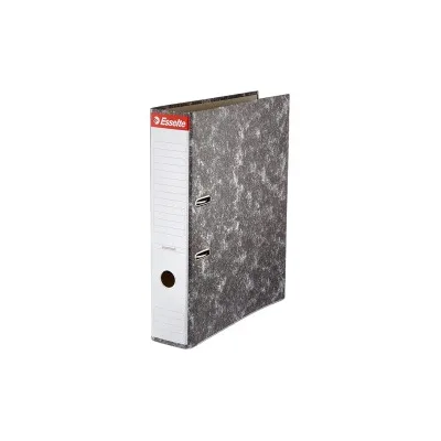 Raccoglitori ad arco a leva Esselte Cartone Angoli in metallo Dorso 75mm Capacità 500 fogli Colore NERO MARMORIZZATO
