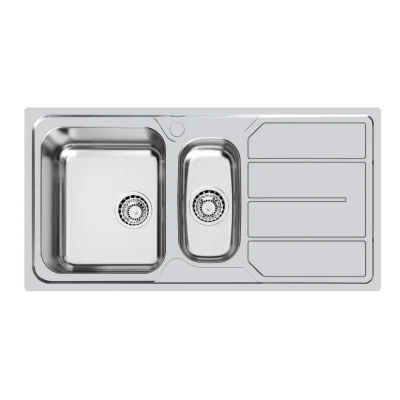 Foster Lavello una vasca con vaschetta e gocciolatoio a destra 1197 162 finitura acciaio inox da 97x50 cm - IN PROMOZIONE FINO AL 30/06