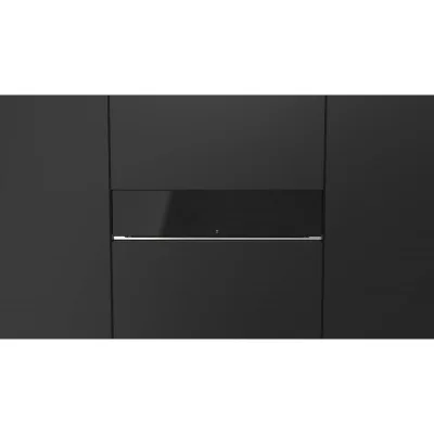 Fulgor Cassetto portaoggetti FCLD 150 BK finitura vetro nero da 60 cm