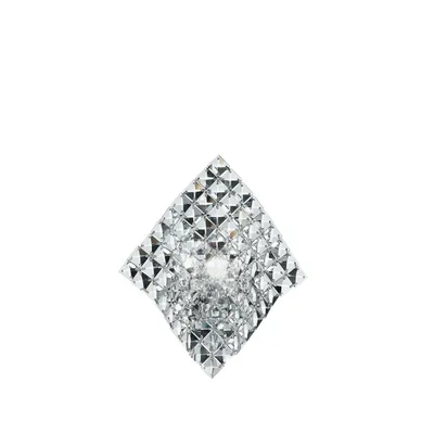 Applique elegante con cristalli K9 trasparenti, lampadina G9, 25x29cm