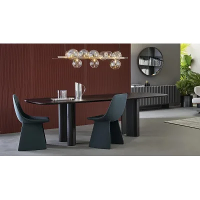 Bonaldo Tavolo fisso Geometric Table Wood con struttura in legno e piano a scelta da 250x112 cm