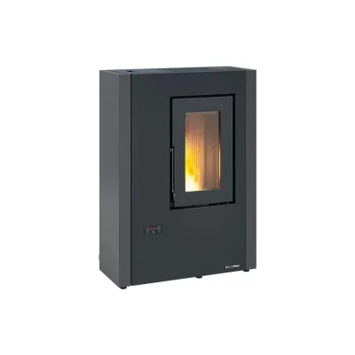 Extraflame Stufa a pellet ermetica ventilata slim LUISELLA 5.0 MAXI 1294901 finitura grigio grafite