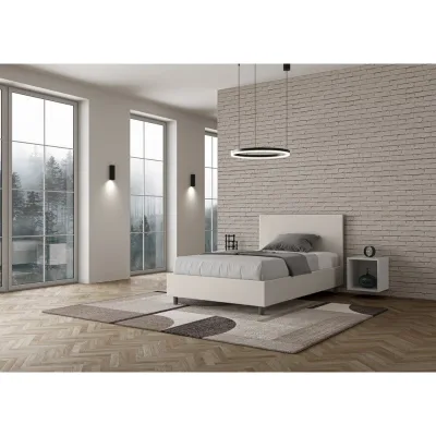 Ityhome Letto una piazza e mezza Adele in similpelle da 120 cm