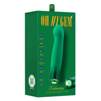 Vibratore lusso vaginale Oh My gem Smeraldo 13 ,9 cm Puria® Silicone USB IPX7