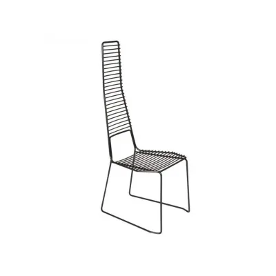 Horm Sedia da giardino Alieno High art. CM8937 con struttura in metallo - Con schienale alto