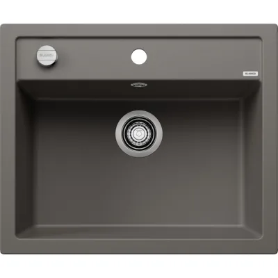 Blanco Lavello una vasca DALAGO 6 1527246 finitura grigio vulcano da 61.5x51 cm - Sopratop