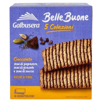 Galbusera Bellebuone 5 Colazioni Cioccolato Semi Di Papavero, Semi Di Girasole E Semi Di Zucca 5x40g