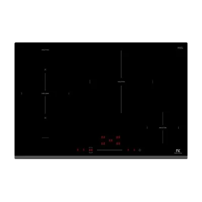 Master Kitchen Piano cottura a induzione MKHI 774-ED 1BR BK in vetroceramica nero da 77 cm