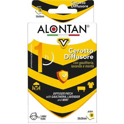 Alontan cerotto diffusore v 18 pezzi 38x36 mm