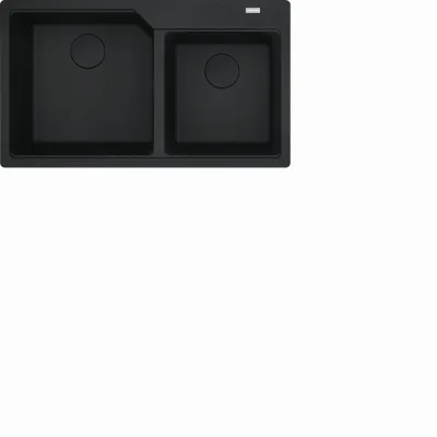 Franke: Lavello due vasche Urban Incasso UBG 620-86 114.0718.499 finitura black matt da 86x50 cm