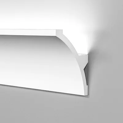 Modanatura 2m per led in duropolimero effetto luce indiretta 2000x80x60 mm