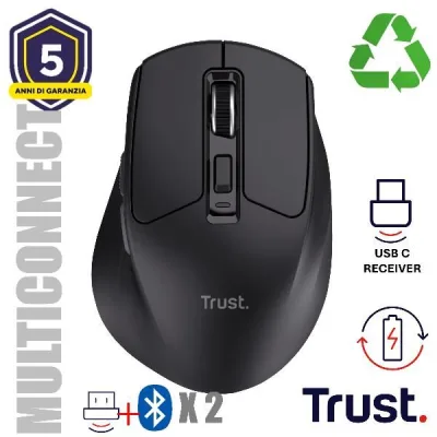 NIVEN COMFORT MULTI-WRLS MOUSE BLK 26021