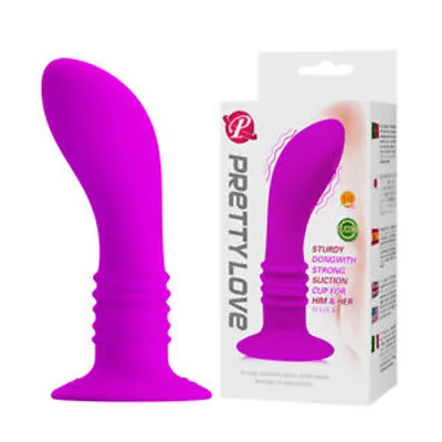 Simolatore prostatico Sturdy plug anale vibrante a ventosa 10 vibrazioni 12 cm