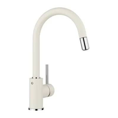 PRONTA CONSEGNA - Blanco | Miscelatore monocomando con doccetta estraibile MIDA-S 1526968 finitura soft white