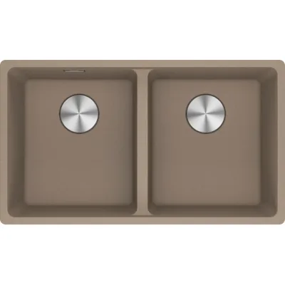Franke: Lavello due vasche Vasche Sottotop Maris MRG 120-35-35 125.0686.737 finitura fragranite oyster da 75.3x43.3 cm