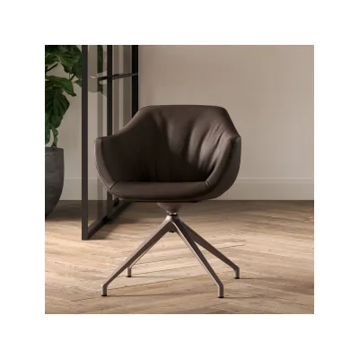 Ozzio Poltroncina girevole Halia art. S462 con struttura in metallo e seduta in tessuto
