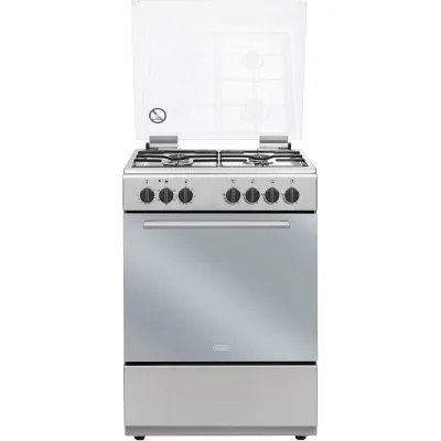 De Longhi Cucina a libera installazione DL664EX a 4 fuochi e forno elettrico in acciaio inox da 60 cm