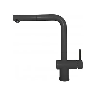 PRONTA CONSEGNA - Elleci Miscelatore monocomando con canna girevole e doccetta estraibile STREAM PLUS MGKSTP40 finitura G40 nero