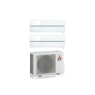Climatizzatore Mitsubishi Electric Dual Split Kirigamine Style Pearl White 9000+9000 Btu con MXZ-2F53VF R-32 Wi-Fi Integrato