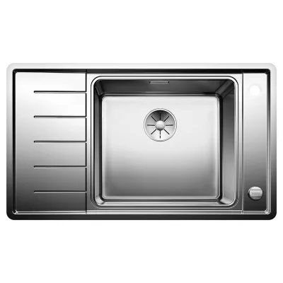 Blanco Lavello una vasca con gocciolatoio sx ANDANO XL 6 S-IF Compact 1521013 in acciaio inox da 86x50 cm - Sopratop/Filotop
