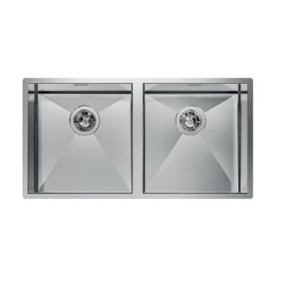 Foster Lavello due vasche 1221 850 finitura acciaio inox da 84x44 cm - IN PROMOZIONE FINO AL 30/06