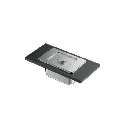 Foster Vaschetta con coperchio 8100 705 finitura acciaio inox da 28x14 cm