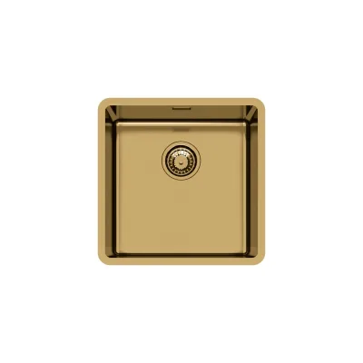 Foster Lavello una vasca 2156 889 finitura acciaio PVD gold da 44x44 cm