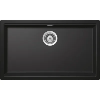 Schock Lavello una vasca KIRUNA N100XL KIRN100XLFBNGT finitura nero opaco da 74.5x44.7 cm