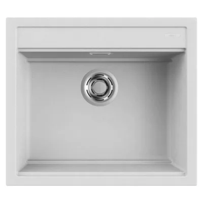 Elleci Lavello una vasca BEST 105 LGB10568 finitura composito G68 bianco da 57x51 cm