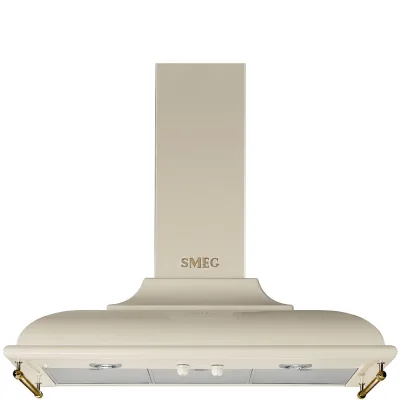 Smeg Cappa a parete KC19POE finitura panna e ottone da 90 cm - IN PROMOZIONE FINO AL 30/06