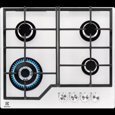 Electrolux Piano cottura a gas KGG64362W finitura vetro bianco da 59 cm