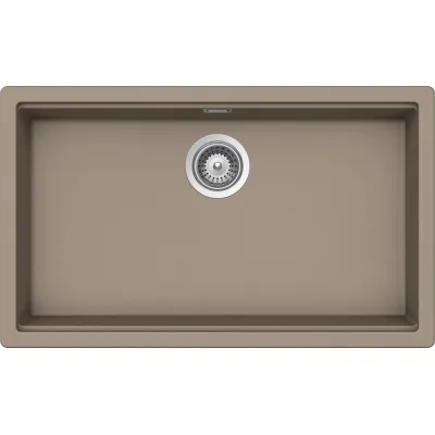 Schock Lavello una vasca KIRUNA N100XLU KIRN100XLU76 finitura tortora opaco da 73.8x43.8 cm