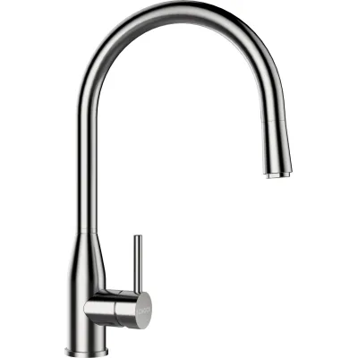 Schock Miscelatore monocomando con doccetta KAVUS CON DOCCIA 559120EDM finitura acciaio inox massiccio
