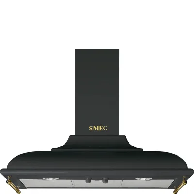 Smeg Cappa a parete KC19AOE finitura antracite e ottone da 90 cm